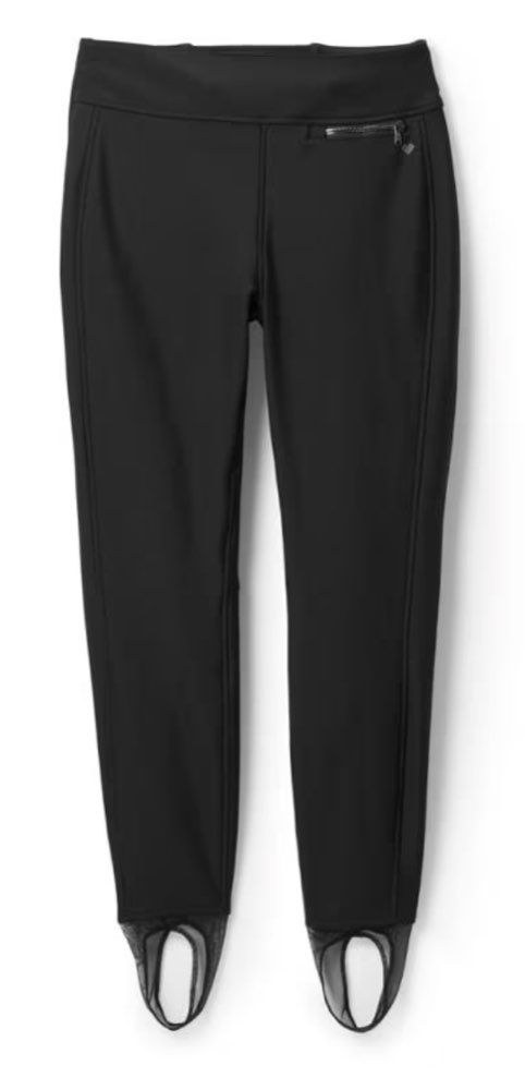 A pair of Obermeyer soft shell snow pants.