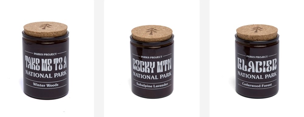 A Parks Project national parks candle.