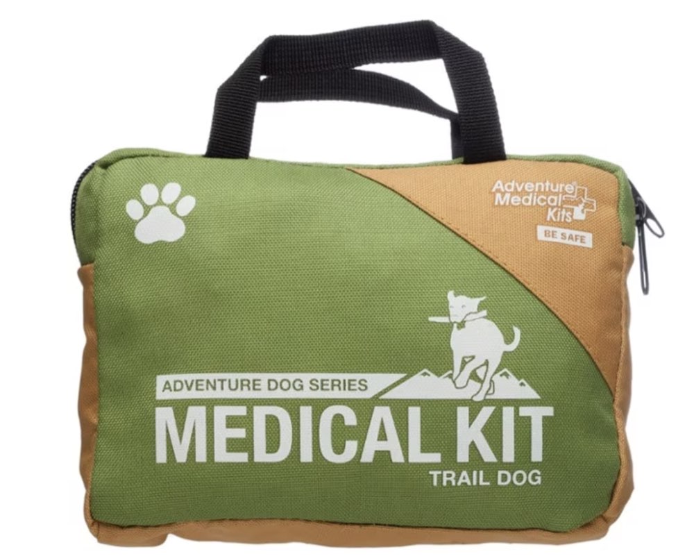 An Adventure Medical Kits trail dog first aid kit.
