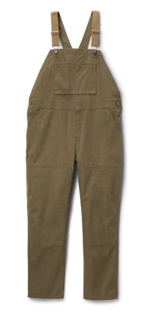 A pair of REI Co-op workwear overalls.