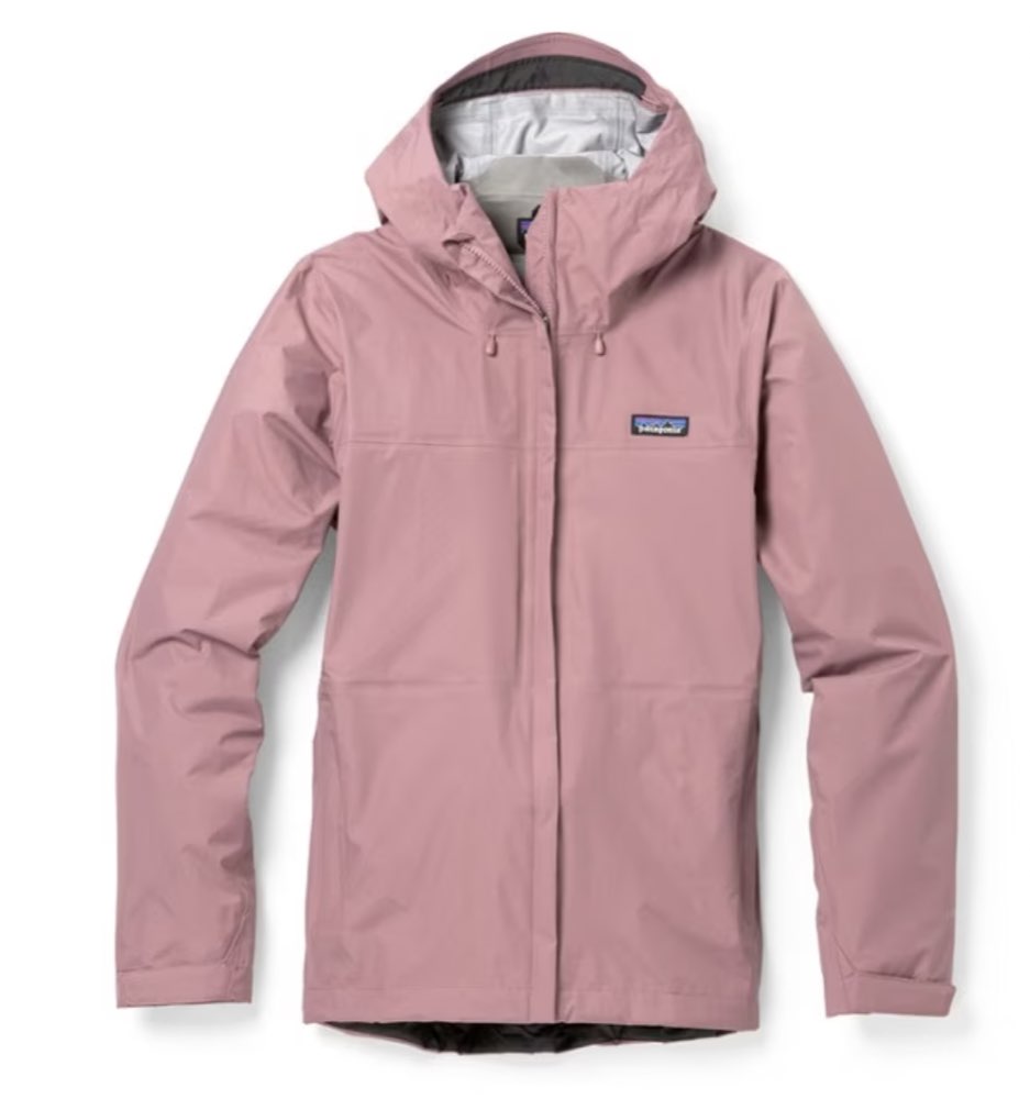 A Patagonia Torrentshell 3L rain jacket.