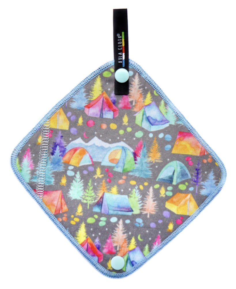 A Kula Cloth reusable antimicrobial pee cloth.