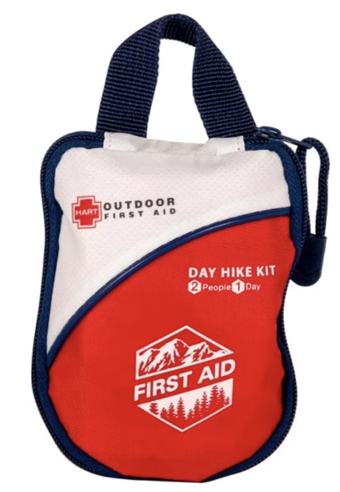 A compact HART day-hike first-aid kit.